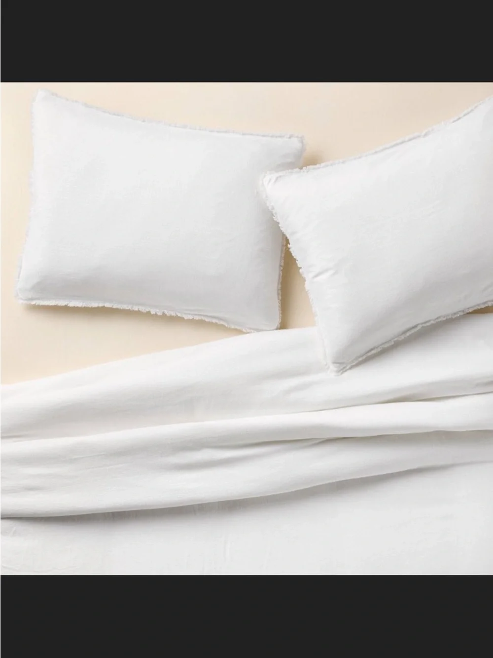 White Cotton Linen Duvet Cover Set - Neutral Bedding